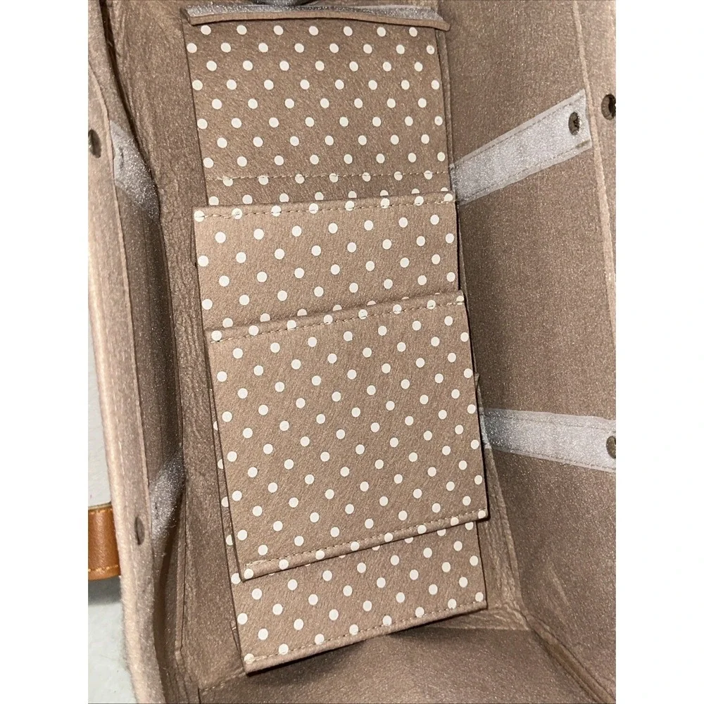 Baby Diaper Caddy Organizer Beige Large & Small Pouch/portable Holder Bag For Ch